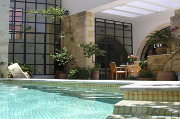 heated pool in crete